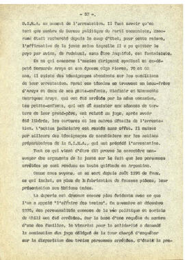 Le regime de terreur au Chile et la disparation des déteneus politiques. (37)