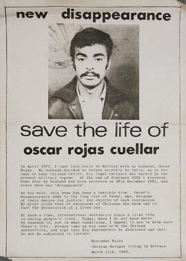 Save this life of Oscar Rojas Cuellar