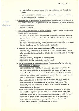 Personas y lugares mencionados por el ministro Sergio Insunza en su declaración ante el grupo ad ...