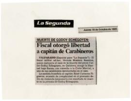 Fiscal otorgó libertad a Capitán de Carabineros