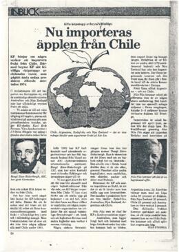 Nu importeras äpplen fran Chile