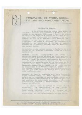 Declaración pública. En los últimos...