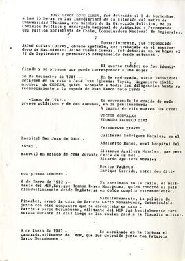 Contra el Espanto de la Represión, la Resistencia Actúa y Crece." (2)