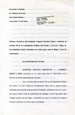 Solicitan desafuero del inculpado...