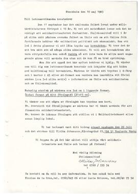 Carta Till Latinamerikanska Konstnärer, 1983