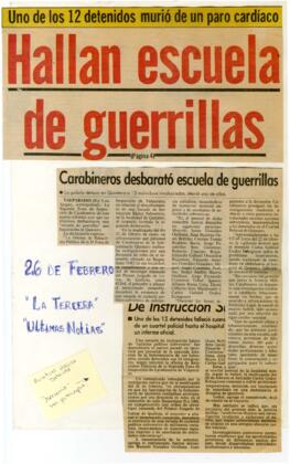 Hallan escuela de guerrillas