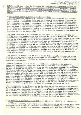 Informe preliminar de la 33 sesión de la Comisión de derechos humanos de las Naciones Unidas (CDH...