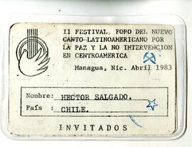 Tarjeta credencial II Festival