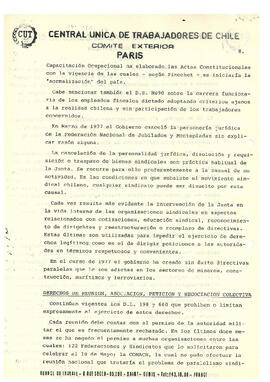 Documento del Comité Exterior a la quinta sesión de la Comisión Investigadora de los Crímenes de ...