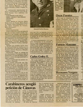 General Donoso envió carta a Viudas de Guerrero, Nattino y Parada... (1)