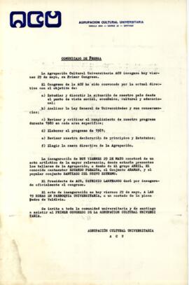 Comunicado de Prensa