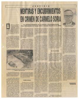 Recorte de prensa, El Siglo: Mentiras y encubrimiento en Crimen de Carmelo Soria