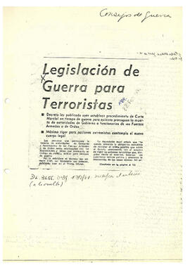 Legislación de guerra para terroristas (1)