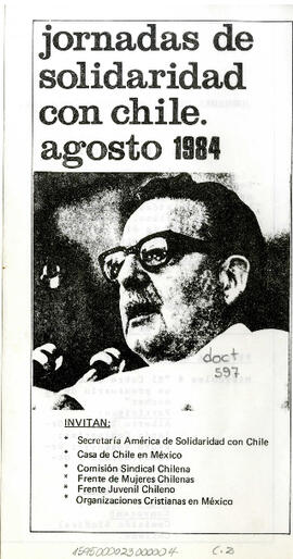 Jornada de Solidaridad con Chile. Agosto 1984. (1)