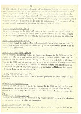 Resumen de la información relacionada con los Consejos de Guerra (12)