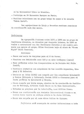 Las agrupaciones de familiares de desaparecidos chilenos en Europa. (4)