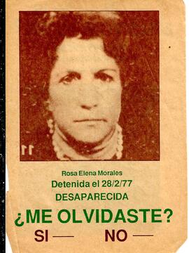 Panfleto. Me olvidaste? Rosa Elena Morales Morales