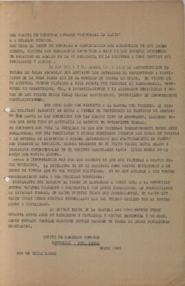 Del Comite de Derechos Humanos Sectorial La Legua