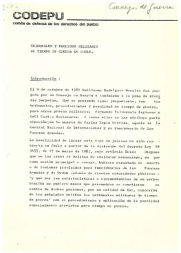 Tribunales y procesos militares de tiempo de guerra en Chile